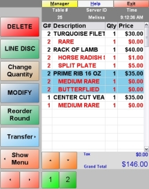 Item Modification Section